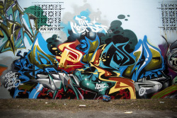 askewone:  My piece from a Wall in Wynwood,Miami painted with a bunch of the MSG crew… 