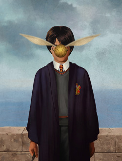 trowicia:  fiendfire:  wickedclothes:  Threadless is having a MASSIVE SALE — all shirts are just บ! Click here to check it out!  reblogging just for the lovely art  Couldn’t find this on the website anywhere, but still, Magritte + Harry Potter =