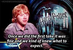 sweethogwarts:    Rupert talking about the Romione kiss  