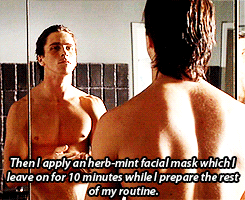 pinupp:  filmtrivia:   There is an idea of a Patrick Bateman; some kind of abstraction.