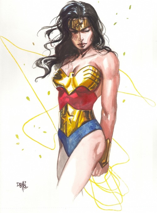 dcwomenkickingass:  comicartappreciation:  Wonder Woman // Gabriele Dell’Otto  Lovely Wonder woman. 