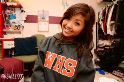 kswizzleee:  I liked my hair today, that’s all.  I found this hoodie, someone tell me what WHS means.  