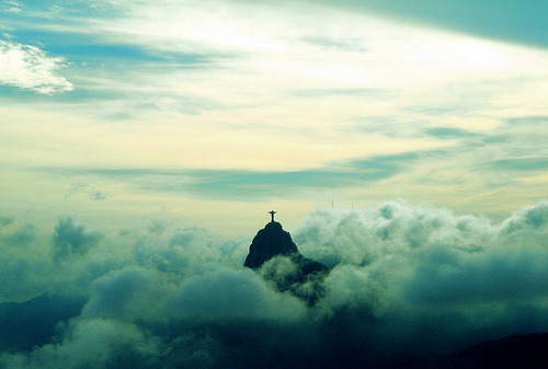 flight001:  I took this photo when I was sixteen years old on top of Pão de Açucar, a mountain in Rio. I remember it being a really cloudy day and I thought I wouldn’t get any good photos. ✈ JULIE  wait, is that him? if so, i like how he looks