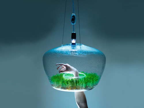 laughingsquid:  Glass Greenhouse Lamp by Krstyna Pojerova 