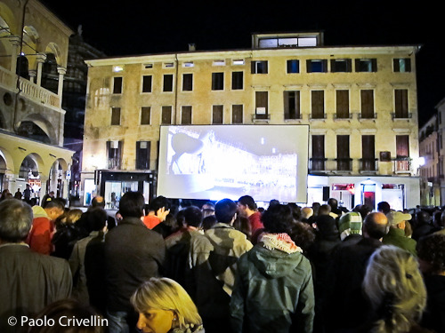 Piazza della Frutta, Padova, last night - Michele Santoro @ La Fiera delle Parole