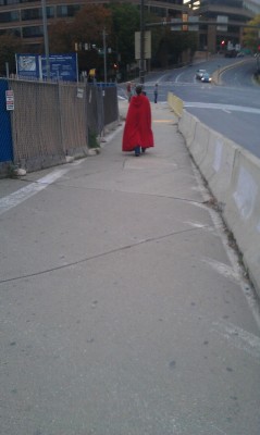 camcron:  This man is wearing a cape.  &lt;3 