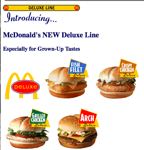 arch mcdonalds burger sandwiches 1990s introductory there