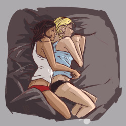 z-tagada:  ” Dear Diary ,  I know Santana think it’s badass to be the big spoon , but really she just feel so tiny clutching at me from behind , it just make her even cuter :3 xoxo ”  shut up lol . hope I didnt make any mistakes 