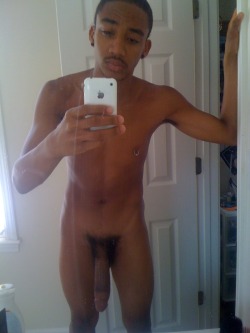 lovecircumcisedmen:  This cute black lad has a great shaved cock. 