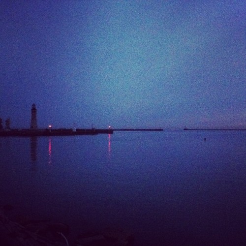 Lighthouse at dusk (Taken with Instagram at Buffalo Waterfront)