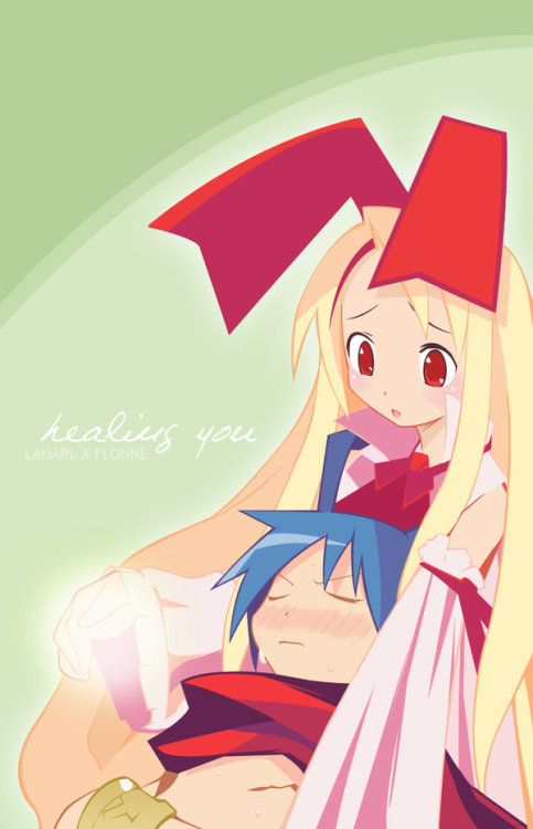 turtlesoftheheart:  Laharl x Flonne - Healing You by ~DNCarolyn 