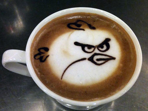 Porn Pics coffeehan:  there’s a bird in my coffee