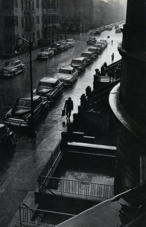 liquidnight:  Ruth Orkin Man in Rain, circa 1950s From A Photo Journal 