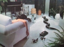 80sdeco:  white couch, naked girl, mirrored