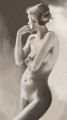 artforadults:  submission by arteactive Quick sketch with Painter 12, playing around with the light and shadow areas. 