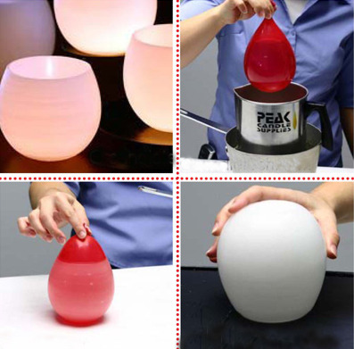 meacaradesigns:  tutorializer:  How to make water balloon candle holders. Tutorial & photos (via Dollar Store Crafts » Blog Archive » Make Water Balloon Candle Holders)  Totally going to try this. 