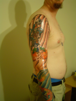 This was right after all the coloring was done lil over 2 years ago. My right sleeve.