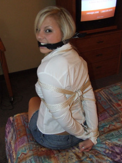hogtiedgirl:  You said you would untie me if I sucked you off!!