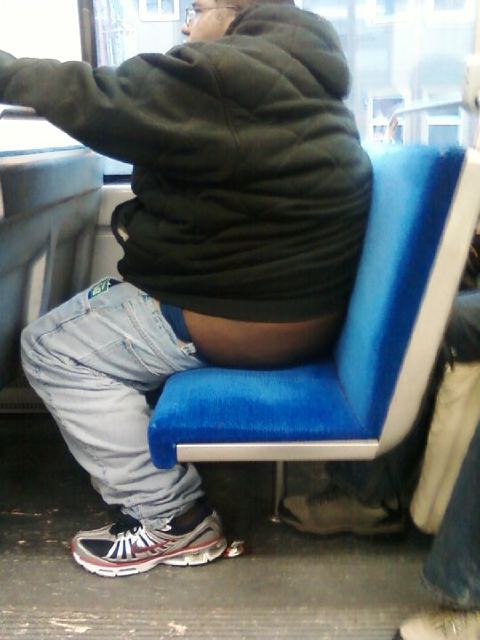 rellyrell55:  hiphopsince1992:  Swag?     This is why I don’t do public transportation, bare ass on a cloth seat? Eww