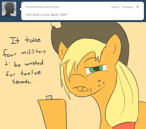 Applejack is credit t&rsquo; Tumblr!