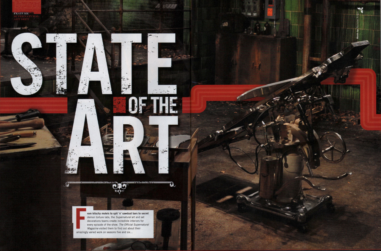 Interesting article on the show&rsquo;s art department. Supernatural magazine,