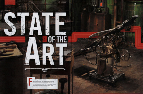 Interesting article on the show’s art department. Supernatural magazine, #28