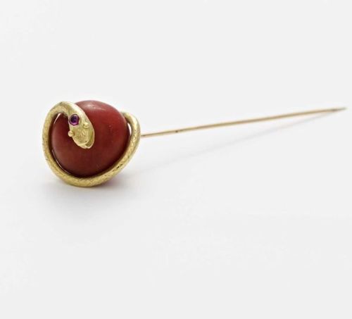 Snake Hatpin, English, 1880 Van Ham, Decorative Art, Cologne Germany, Oct 19th