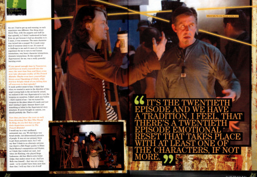 Ben Edlund’s interview, part 3. Supernatural magazine #28.