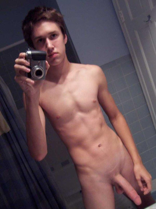 Naked gay boy home alone