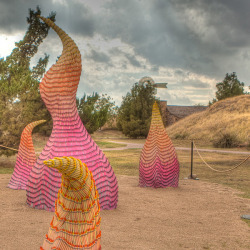 miss-mary-quite-contrary:  Unwanted Visitor: Portrait of Wildfire by Herb Williams Five swirling flames made of thousands of crayons meant to resemble  the recent wildfires that ravaged the state of Texas several weeks ago. Ph:  Ashton Thornhill  (via)