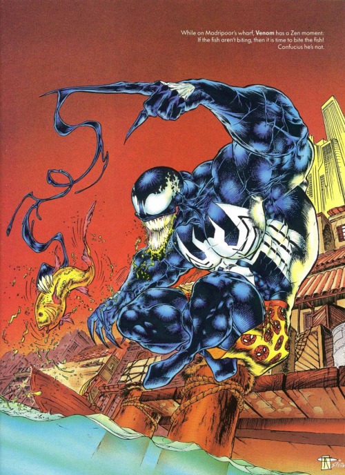 “While on Madripoor’s wharf, Venom has a Zen moment: If the fish aren’t biting, th