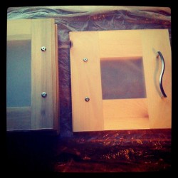 Working on the girls custom cabinetry. Doors and sides done! (Taken with instagram)