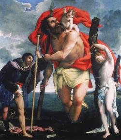 necspenecmetu:  Lorenzo Lotto, Saint Christopher, Saint Roch and Saint Sebastian, c. 1535 