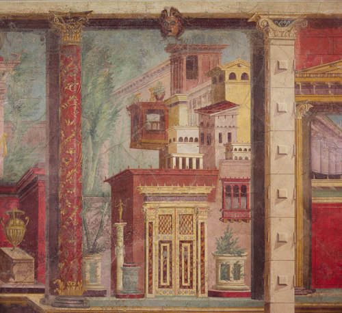 theancientworld:Fresco wall painting in a cubiculum (bedroom) from the Villa of P. Fannius Synistor 