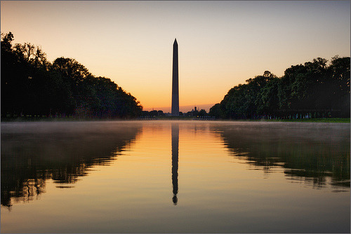 Morning Reflection | Washington Monument, Washington, DC©  Pear Biter