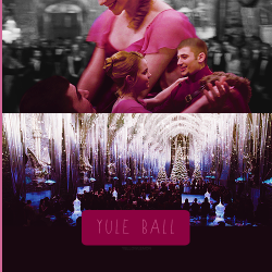 chamberofweasleys-blog:  HARRY POTTER ALPHABET ϟ  → Y of Yule Ball“Once everyone else was settled in the Hall, Professor McGonagall told the champions and their partners to get in line in pairs and to follow her. They did so, and everyone in the