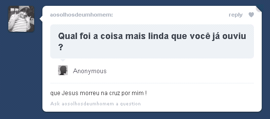 Nunca desista do amor.