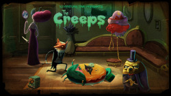 adventuretime:  “The Creeps” Title Card Designed by Andy Ristaino and painted by Martin Ansolabehere. “The Creeps” premieres Monday night on Cartoon Network. 