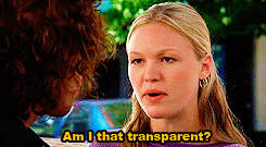 sassy-hook:  PATRICK: Not a big talker, huh?KAT: Depends on the topic. My fenders