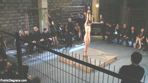 myslaveworld: oh, this is beautiful. bound and tortured in public, and then sold to the highest bidd