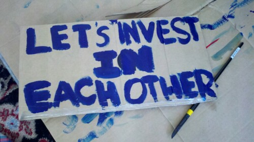Let’s invest in each other. #ows