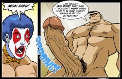 axxionman:  biggaytiger:  Stephane in ‘The Big Top’ (4/5) story by Patrick Fillion  &amp; art by Jacob Mott      (via TumbleOn)