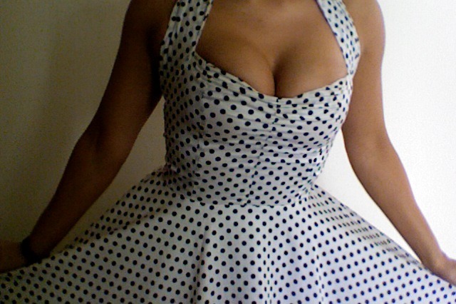 betty-bowpeep:  i love what this dress does to my boobs haha 