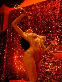 elixirblack:  Oh Dita, I love you more when you are naked and pouring champagne all over yourself! 