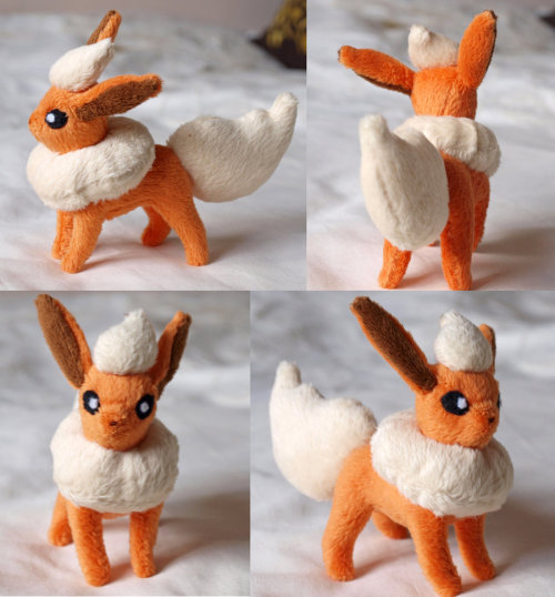 Custom Flareon plush made by PlushOwl.