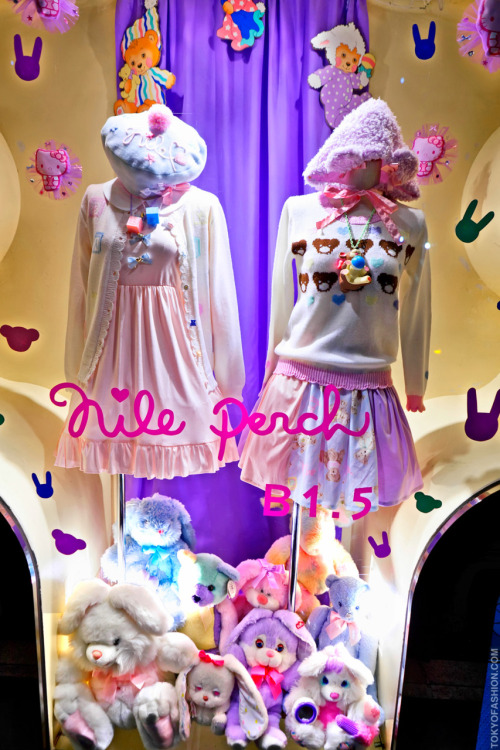 New Nile Perch fairy kei window display now at LaForet Harajuku.