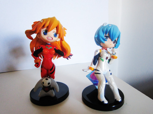 Bandai Petit Eva Evangelion@school R-Style 1: Rei Ayanami and Asuka Langley Shikinami (Rebuild of Ev