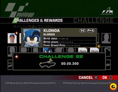 MotoGP, Klonoa Wiki