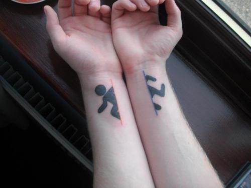 fuckyeahtattoos:  My boyfriends Portal tattoo  