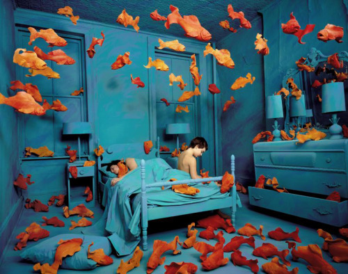 mermaid-sushi: Revenge of the Goldfish by Sandy Skoglund, 1981